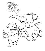 coloriage efelant petit gourou et winnie